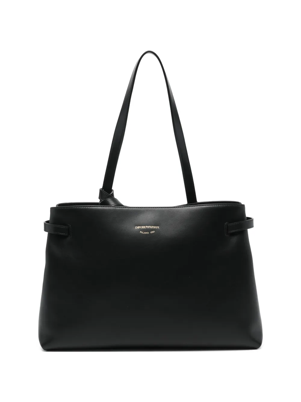 Emporio Armani Nora M leather tote bag - Nero