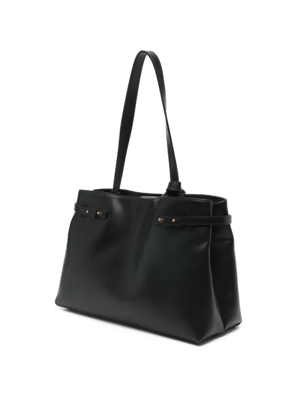 Emporio Armani Nora M Leather Tote Bag | Black | FARFETCH