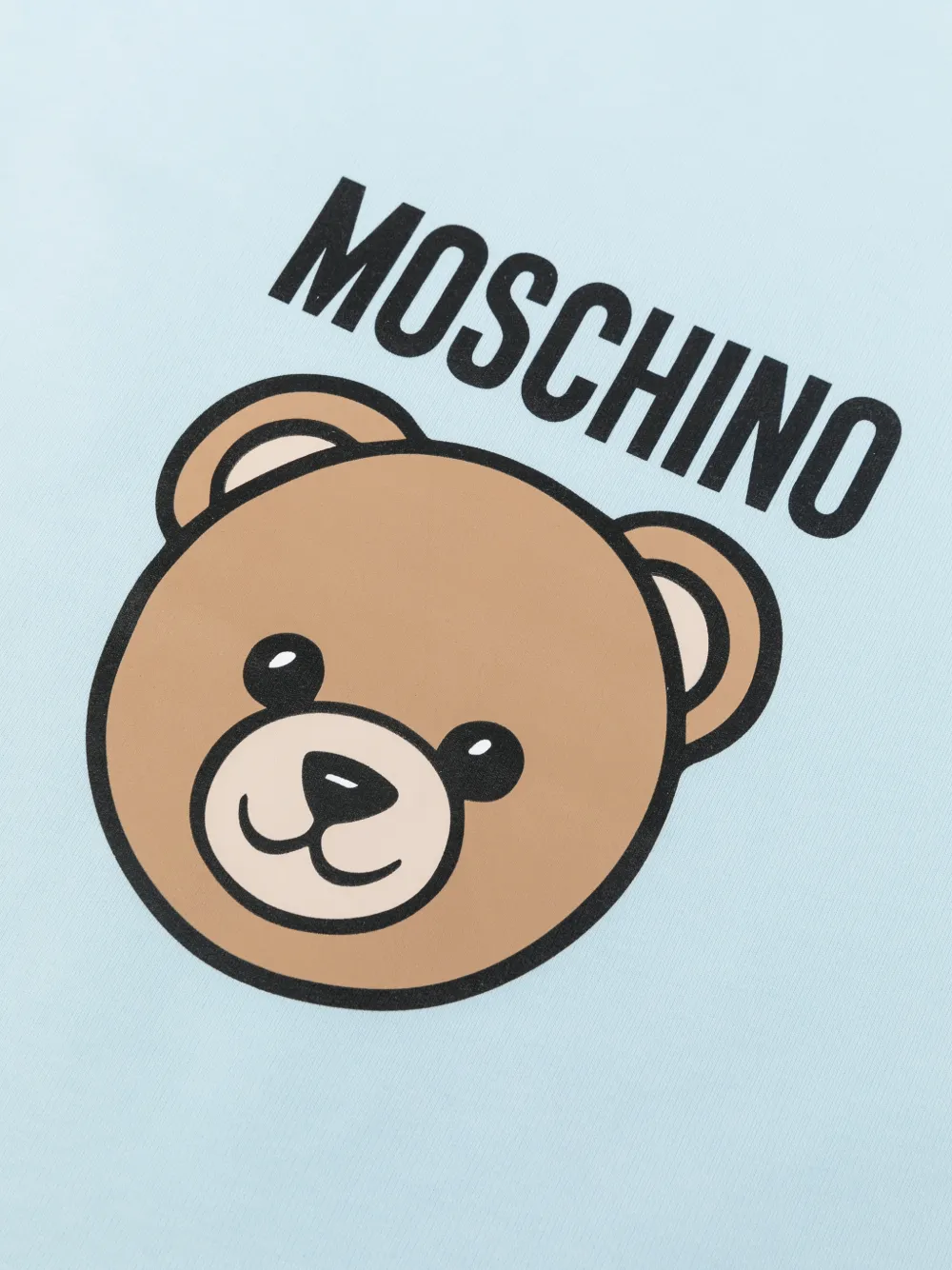 Moschino Kids bear-motif blanket - Blauw