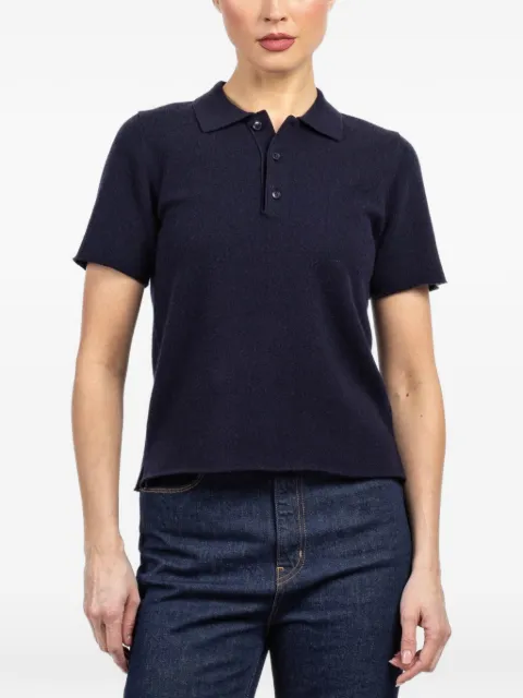 extreme cashmere short-sleeve polo top