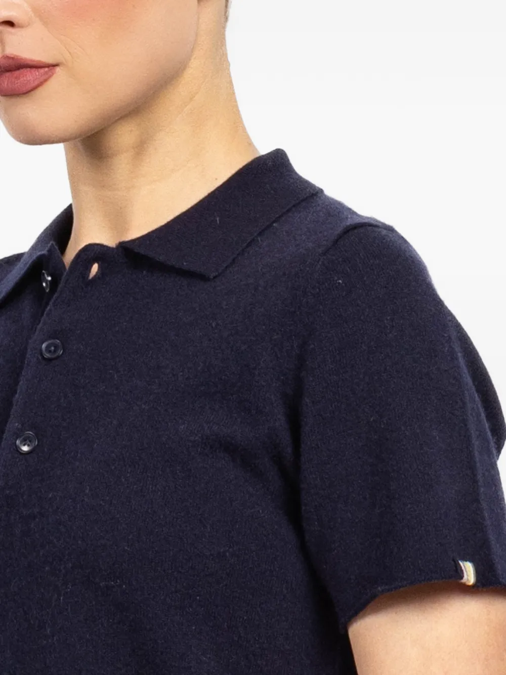 extreme cashmere Polotop met korte mouwen Blauw