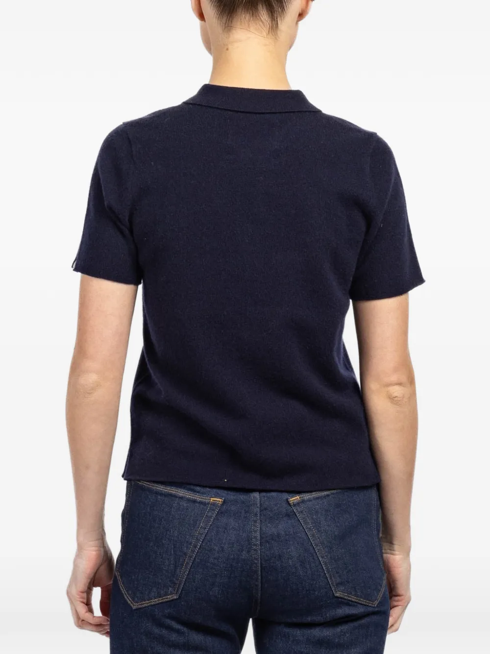 extreme cashmere Polotop met korte mouwen Blauw