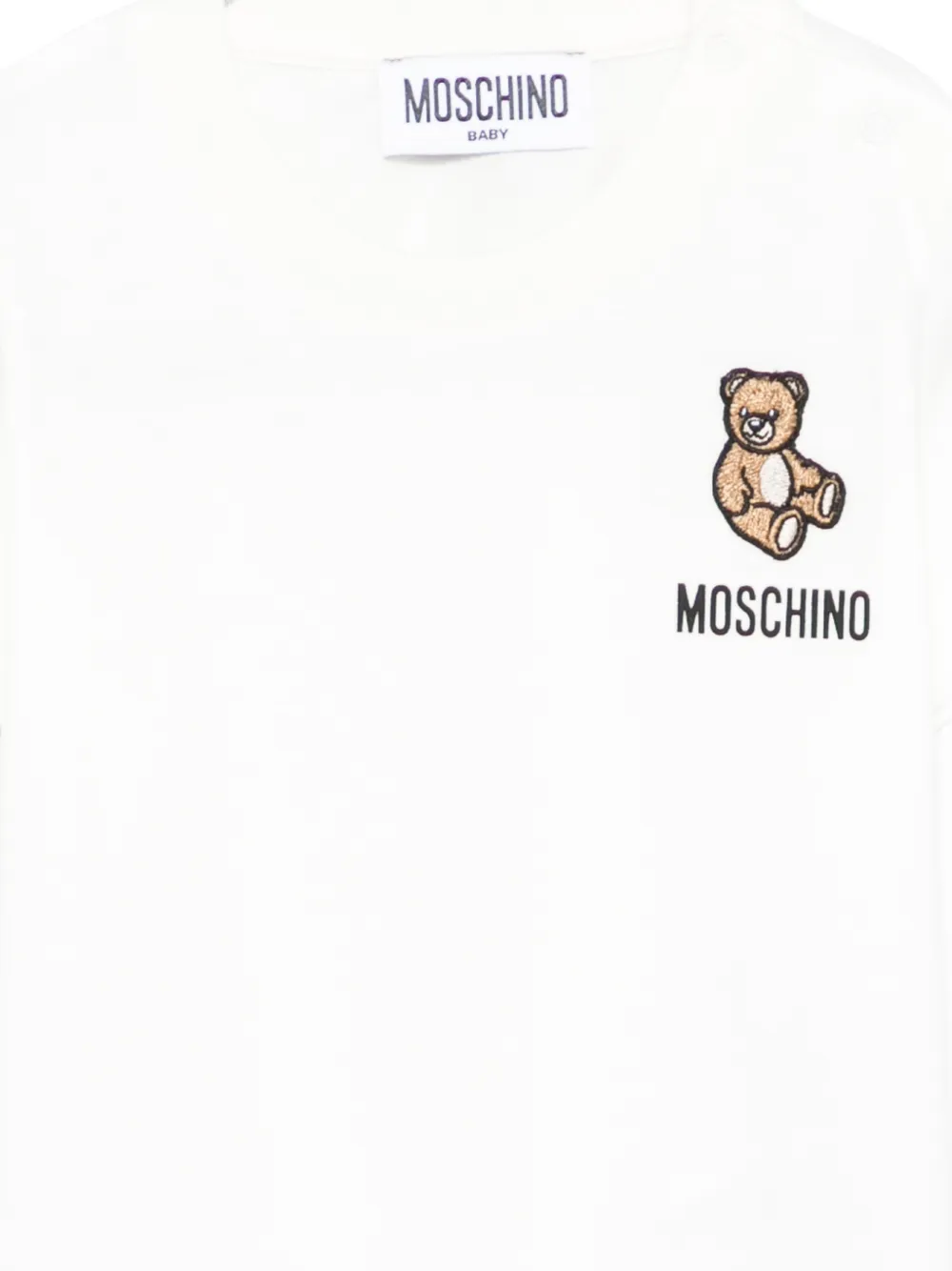 Moschino Kids T-shirt met teddybeerprint Wit