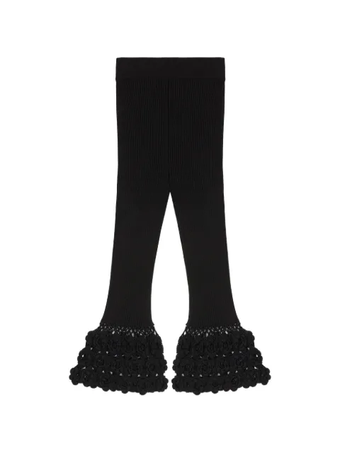 GANNI floral ribbed trousers