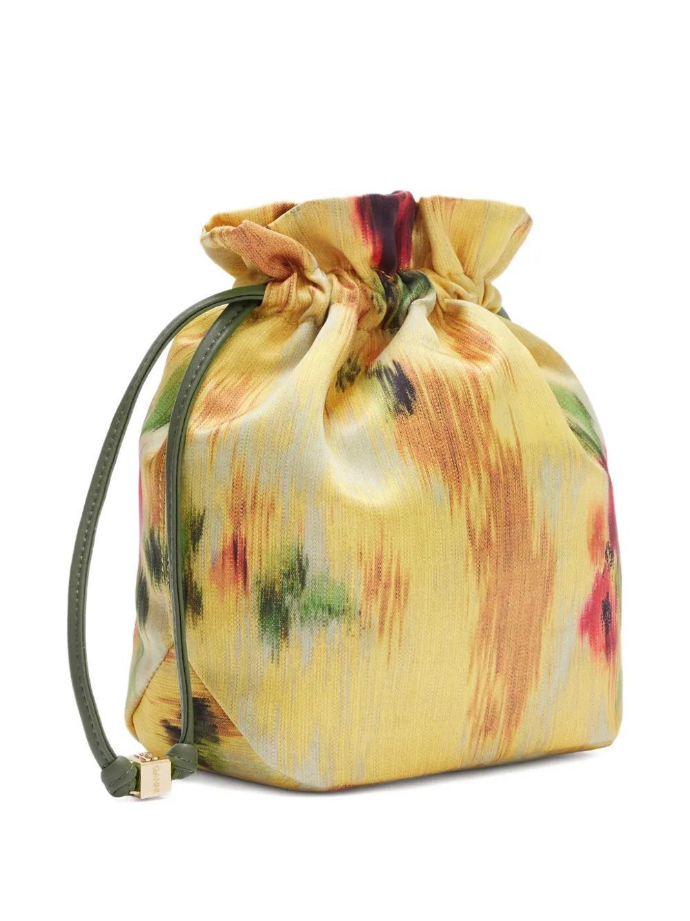 GANNI Bucket-tas met bloemen Geel