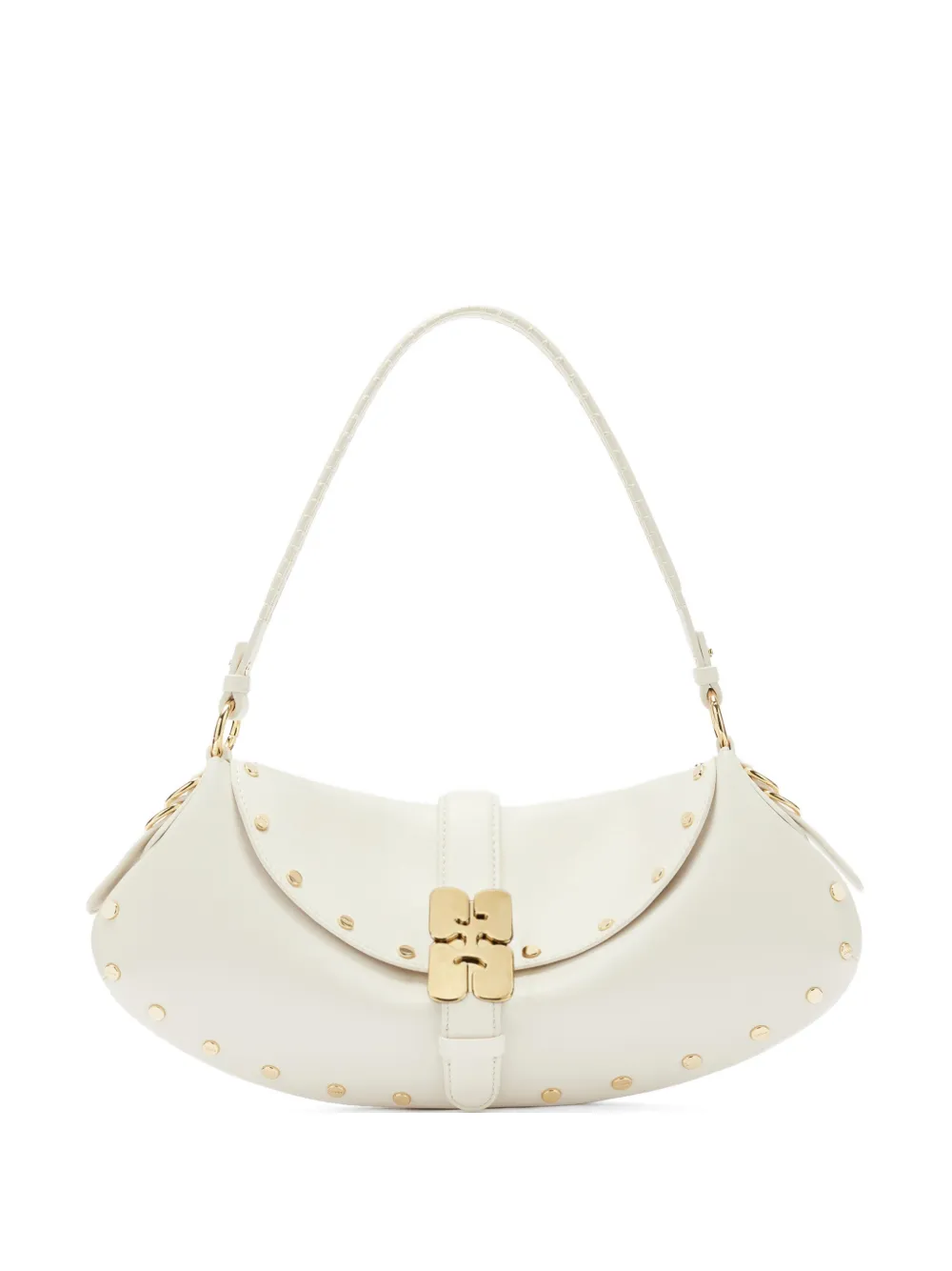 GANNI Borsa a spalla con fibbia - Bianco