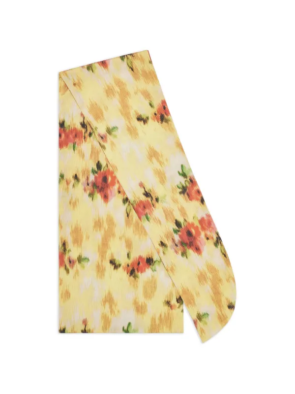 Ganni Wrap Scarf in Print in Yellow