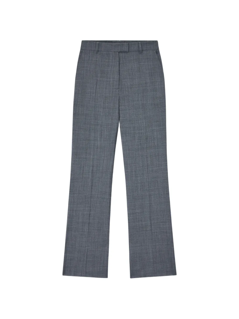 GANNI mélange-effect tailored trousers - Grey