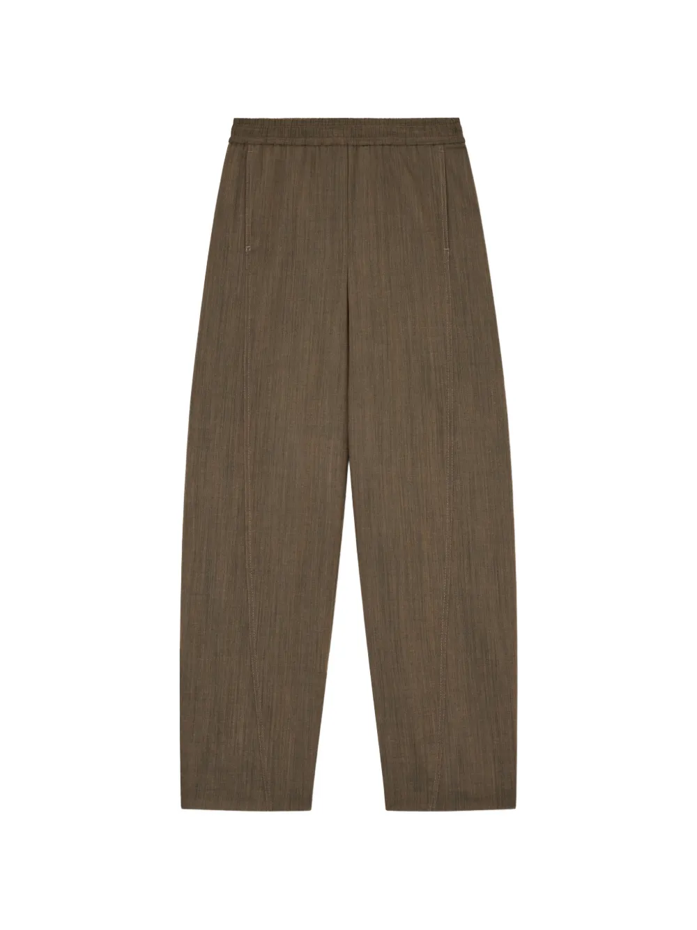 GANNI Pantaloni con vita elasticizzata - Marrone