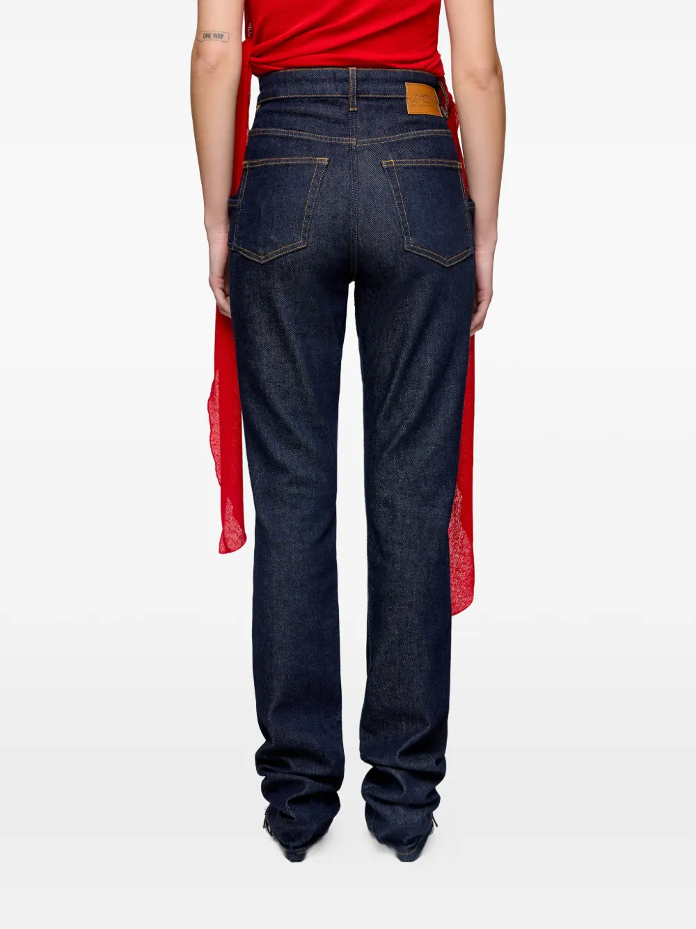 GANNI Skinny jeans van stretch-denim Blauw