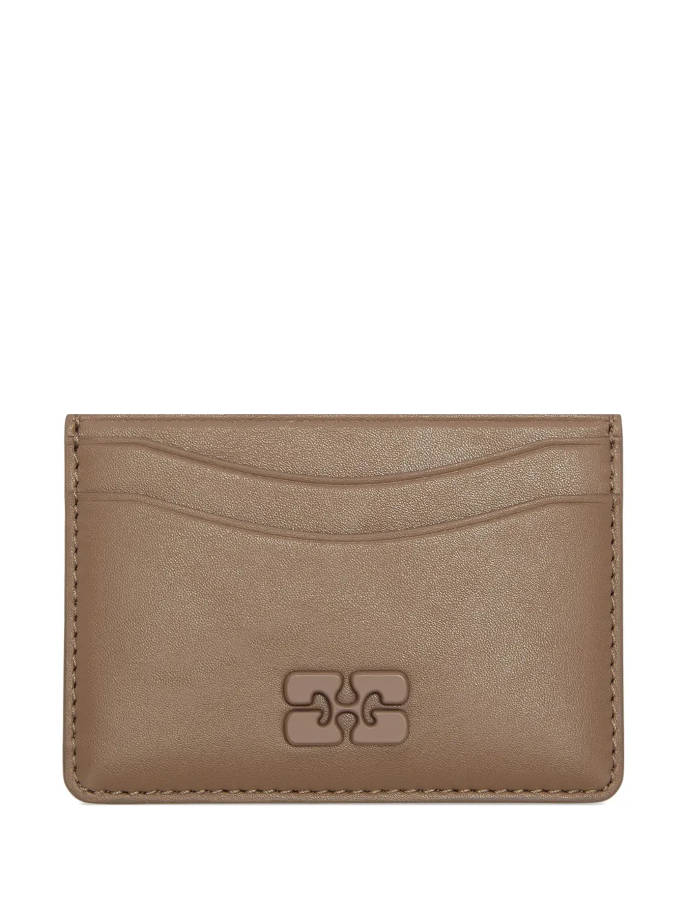 GANNI Bou logo cardholder wallet - Toni neutri