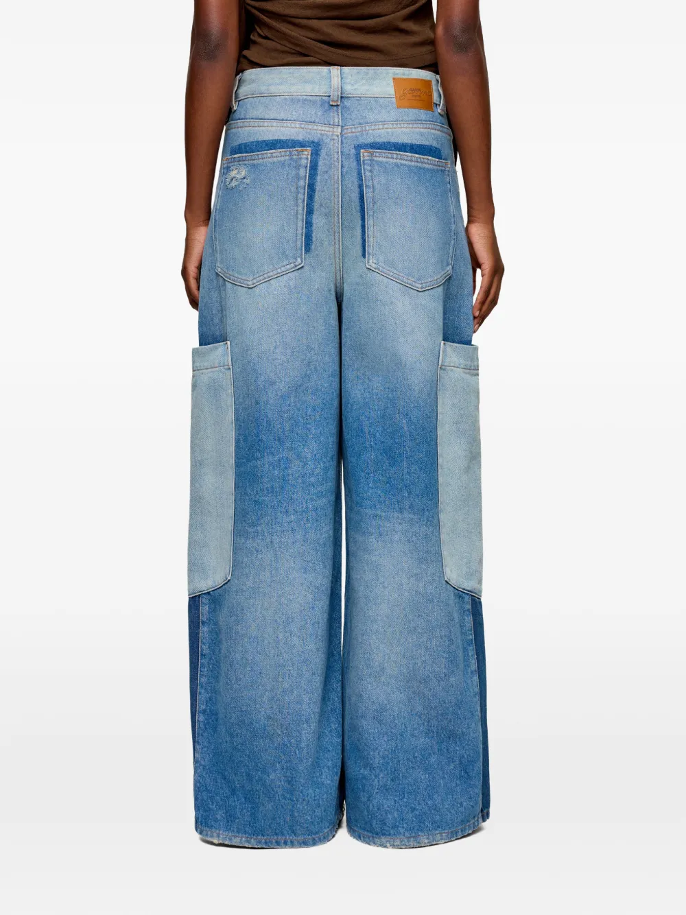 GANNI Jeans met vlakken Blauw