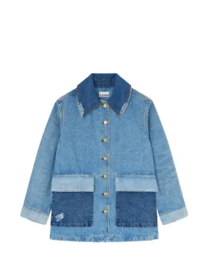 GANNI リジッド デニムジャケット | ブルー | FARFETCH JP