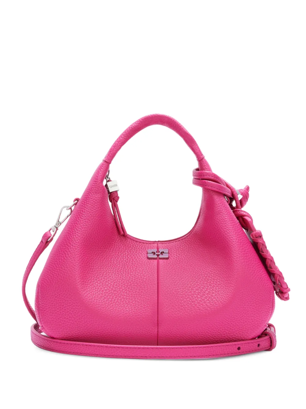 GANNI Borsa tote Zalina mini con placca logo - Rosa
