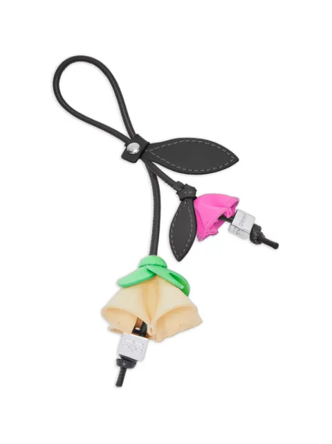 GANNI flower charm keyring