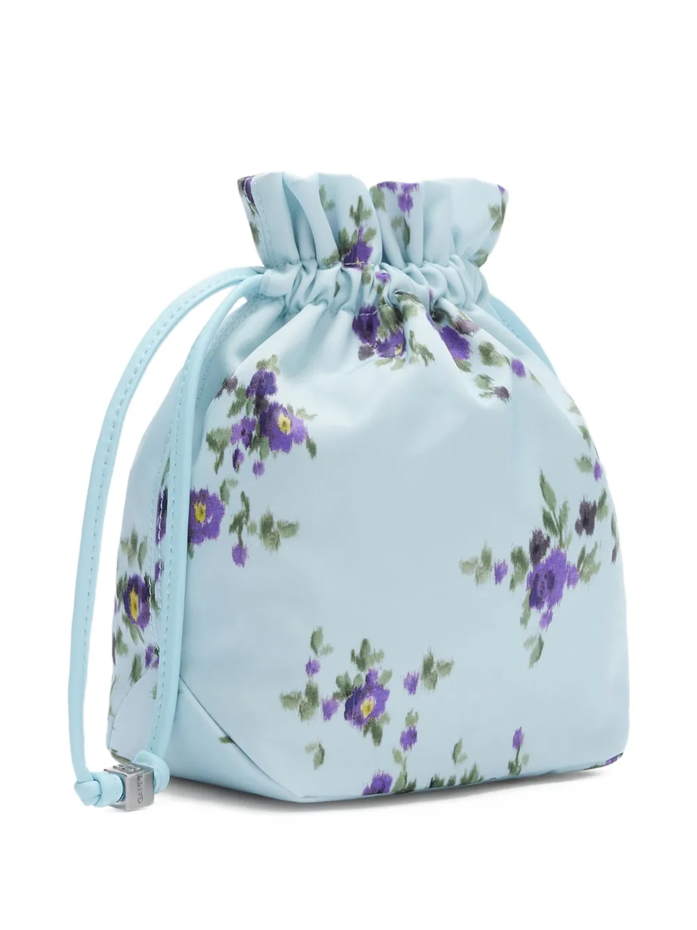 Floral Drawstring Bucket Bag