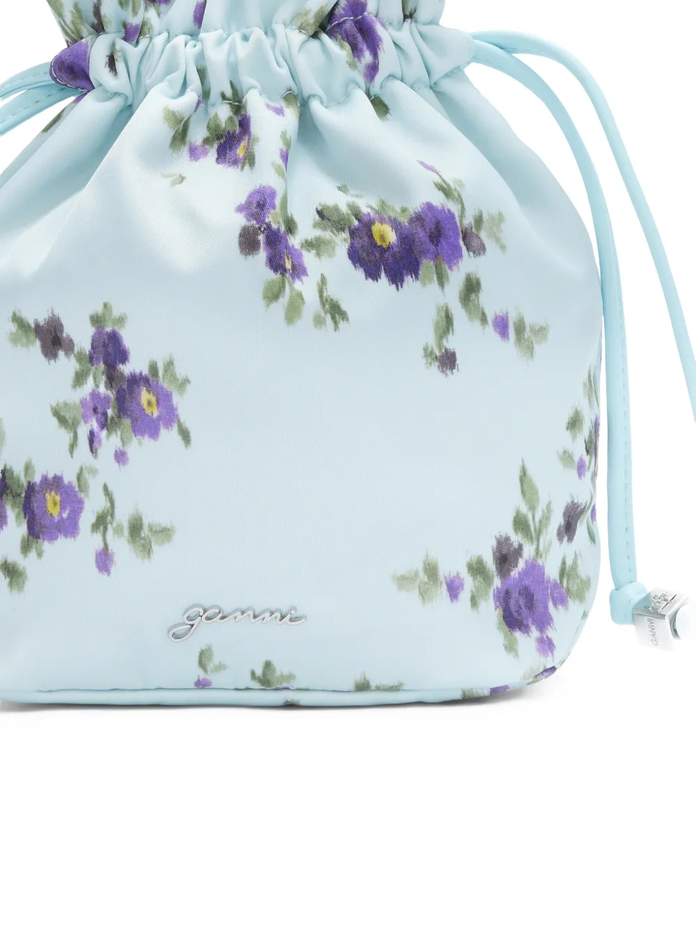 Floral Drawstring Bucket Bag