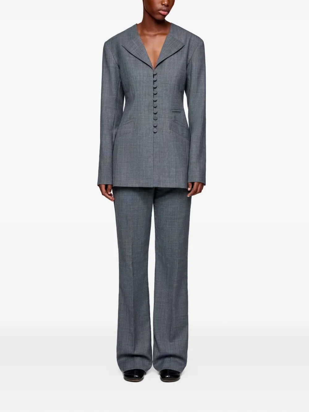GANNI Button-down jack Grijs