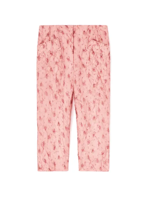 GANNI Capri pants in Shibori Organza