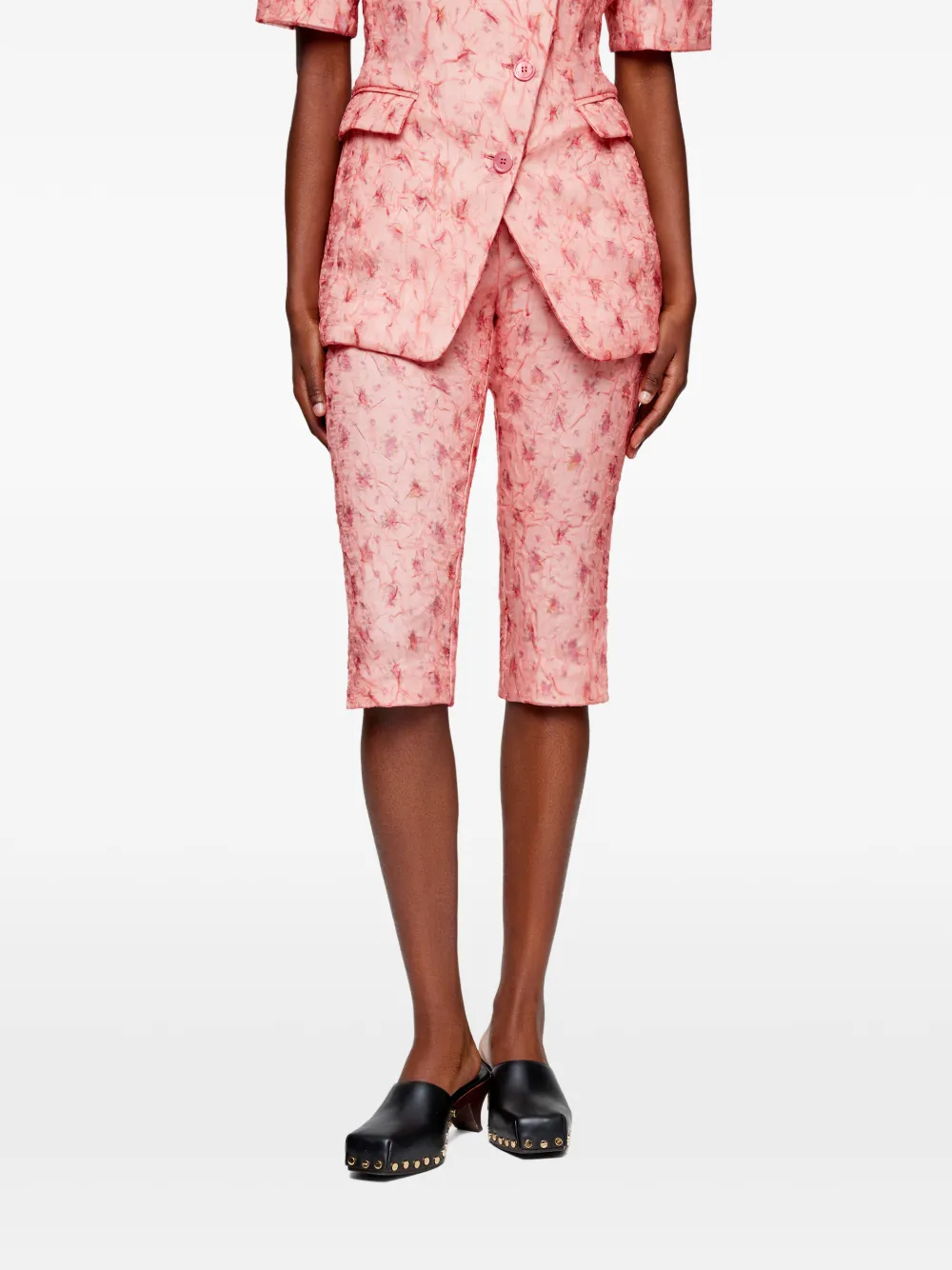 GANNI floral shorts - Pink