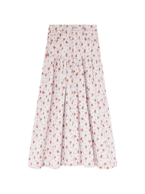 GANNI skirt in printed denim
