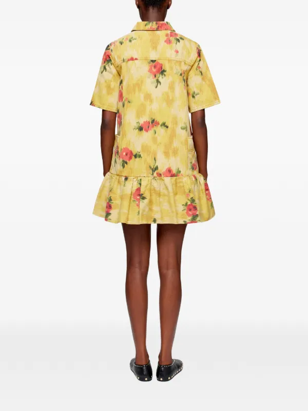 printed poplin mini dress ganni Ganni Printed Cotton Poplin Dress Printed Cotton Poplin Ganni Printed Poplin Mini Dress Ganni Ruched