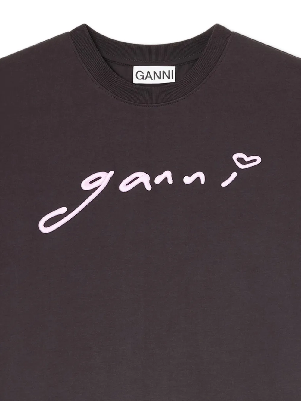 GANNI Signature T-shirt Grijs