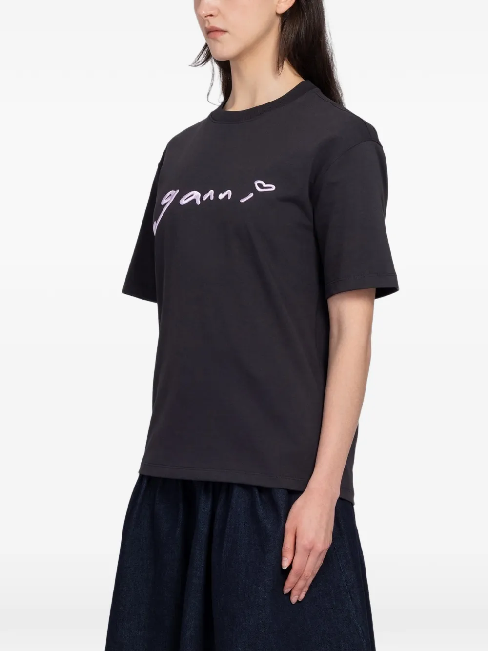 GANNI Signature T-shirt Grijs