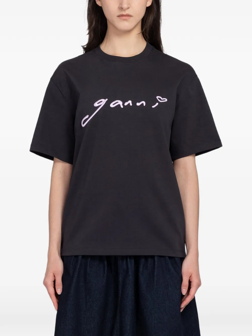 GANNI Signature T-shirt Grijs