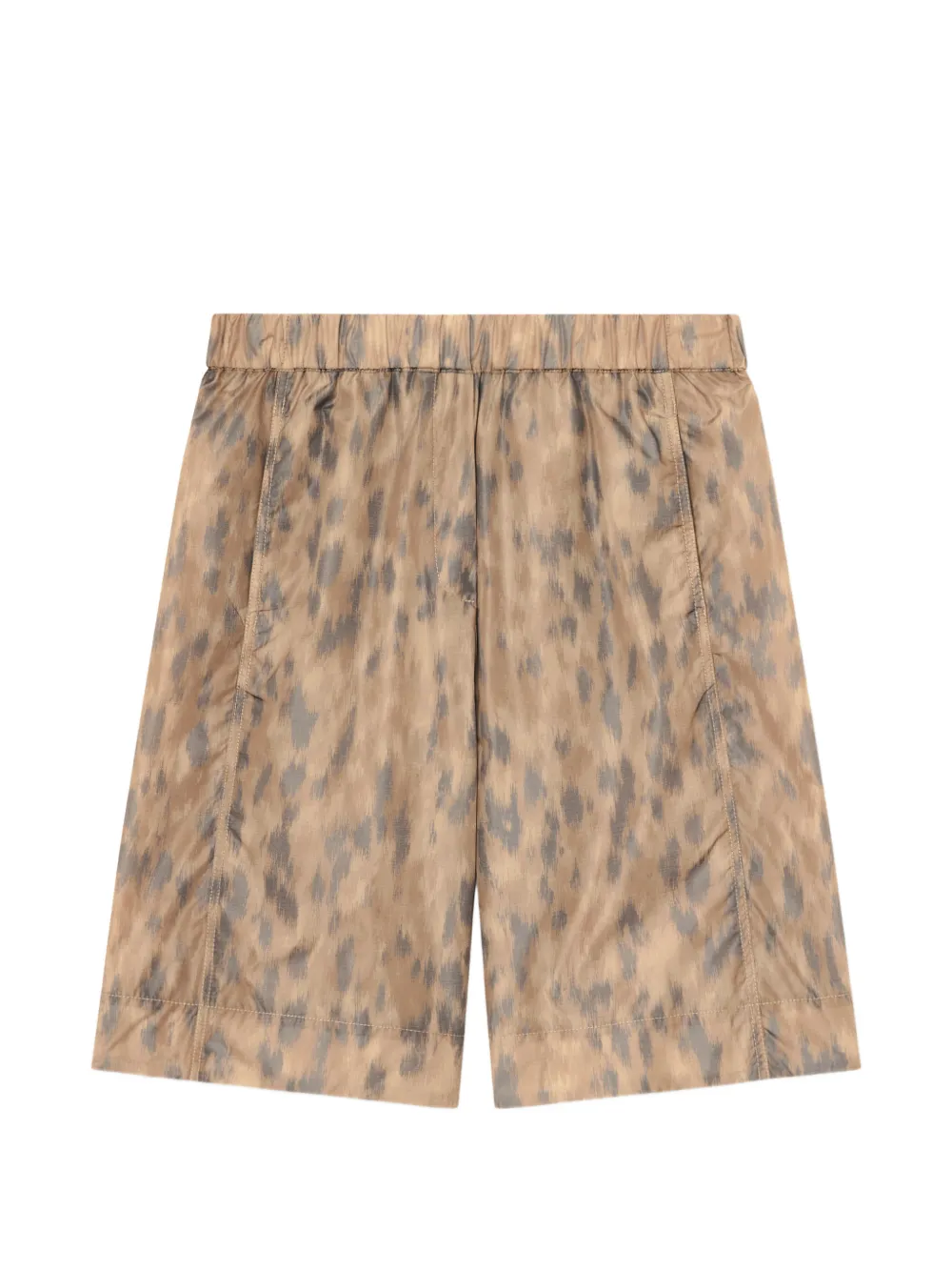 GANNI animal-print shorts - Neutrals