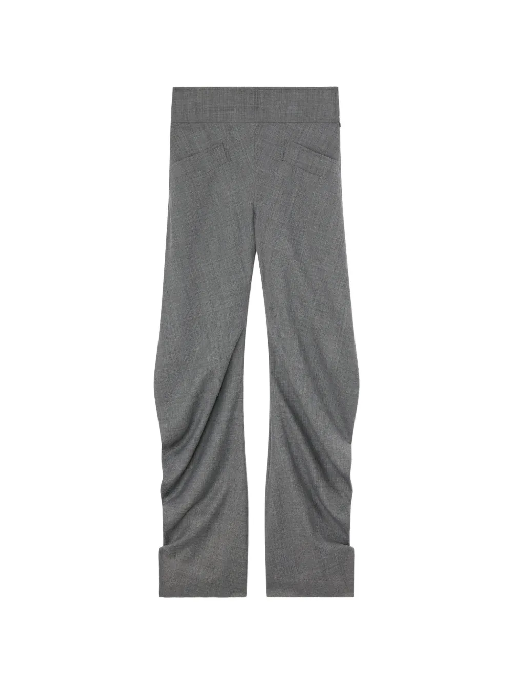 GANNI draped-detail trousers - Grey