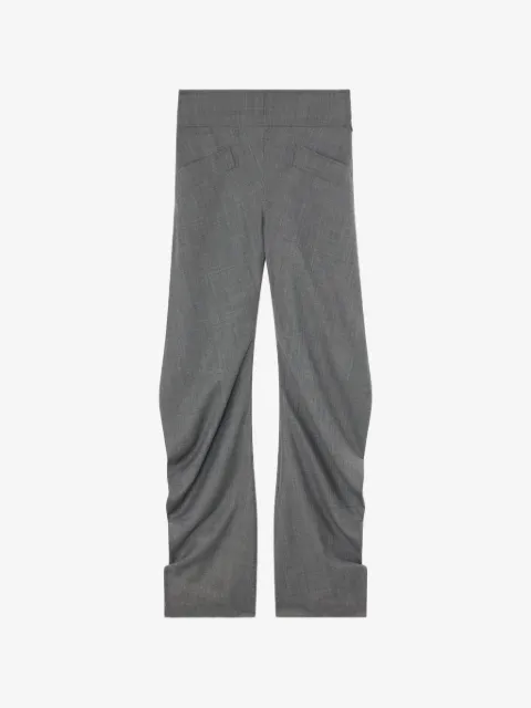 GANNI pantalones con detalle drapeado
