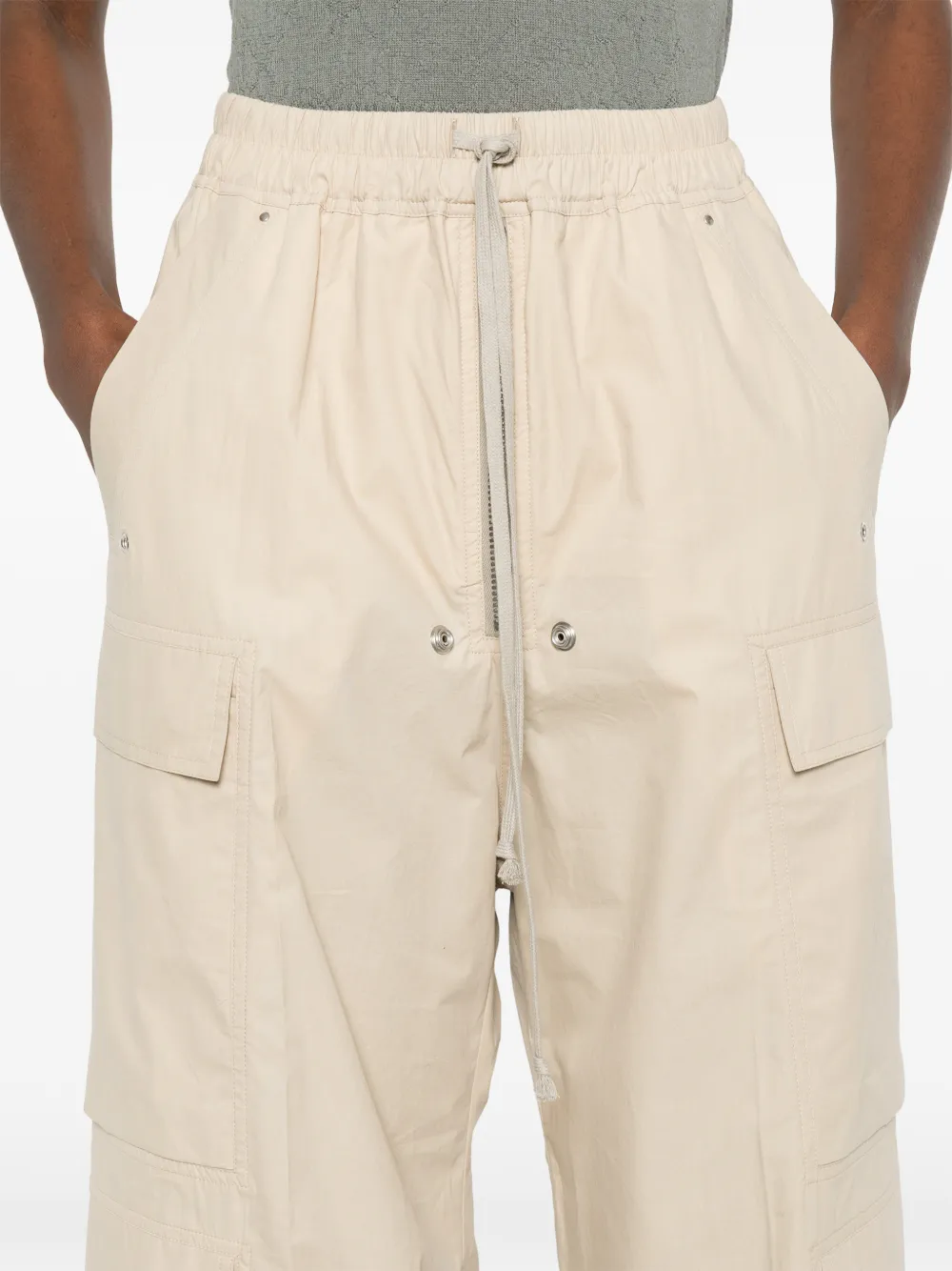 Rick Owens Cargobelas broek met wijde pijpen Beige