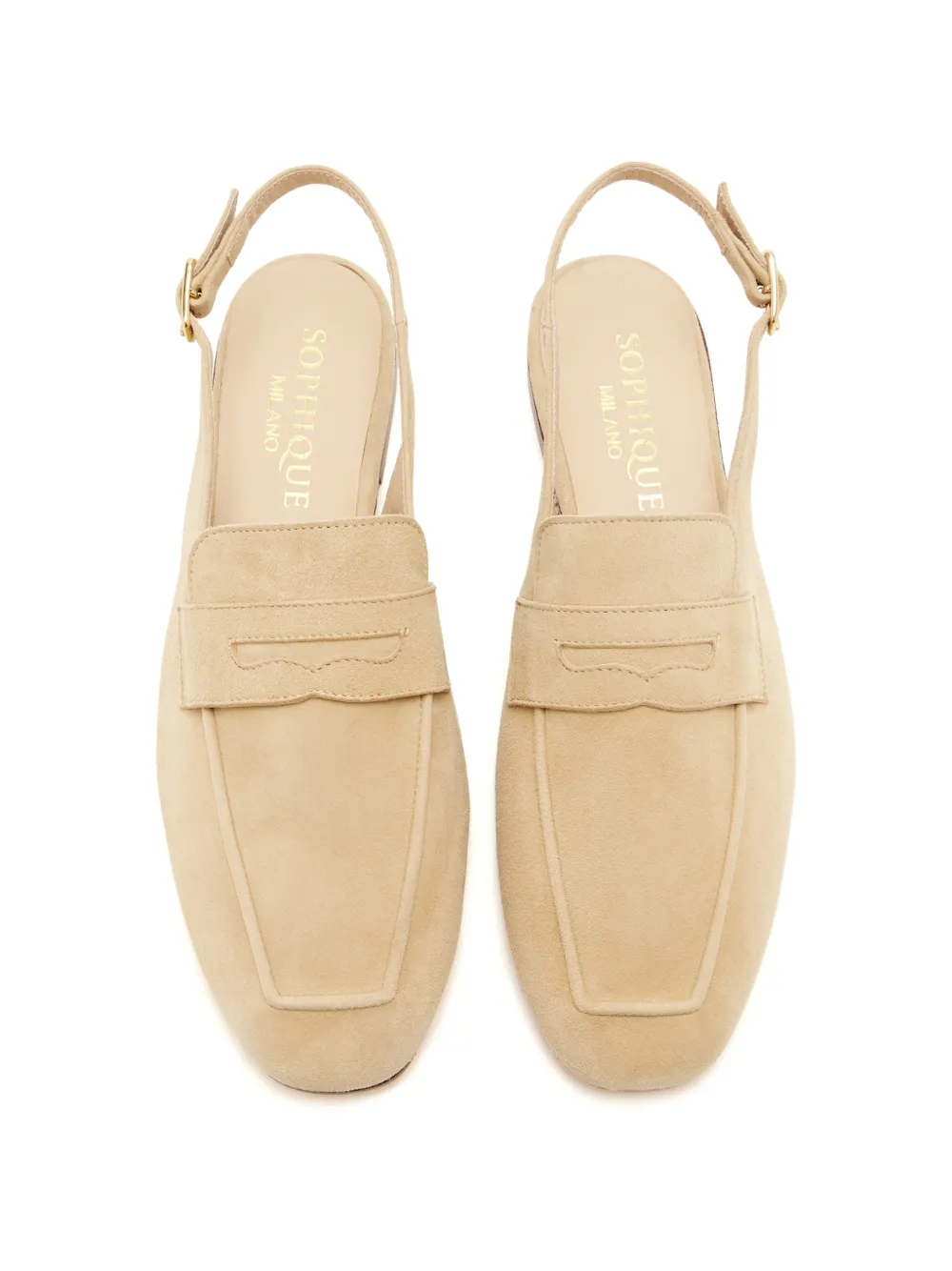 SOPHIQUE Essenziale slingback loafers - Beige