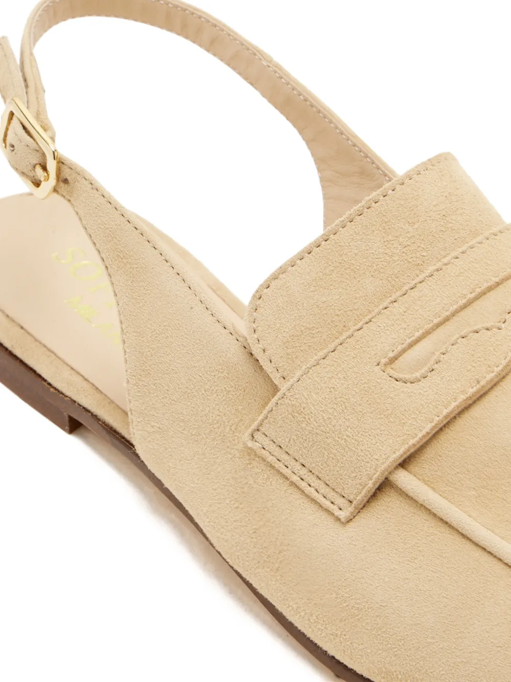 SOPHIQUE Essenziale slingback loafers Beige