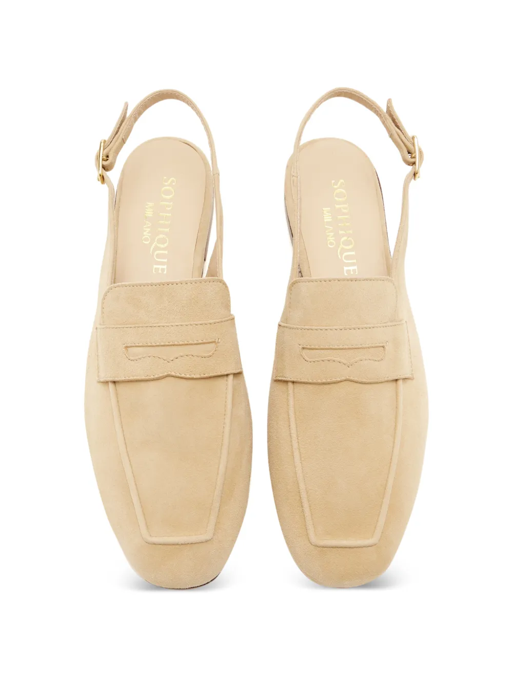 SOPHIQUE Essenziale slingback loafers Beige