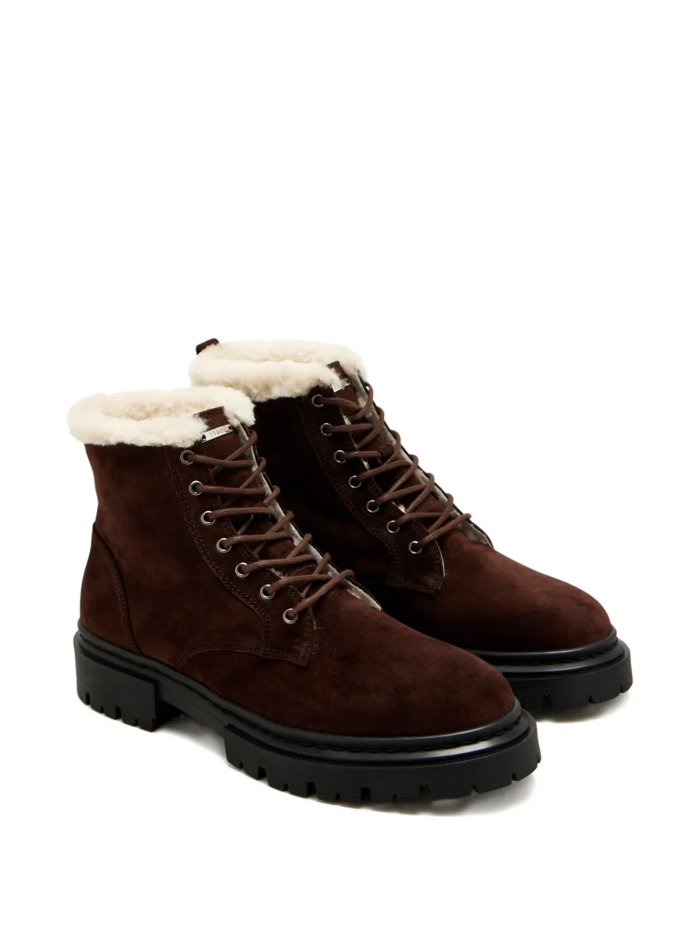  Staud Botas Henry Con Cordones - Marrón 