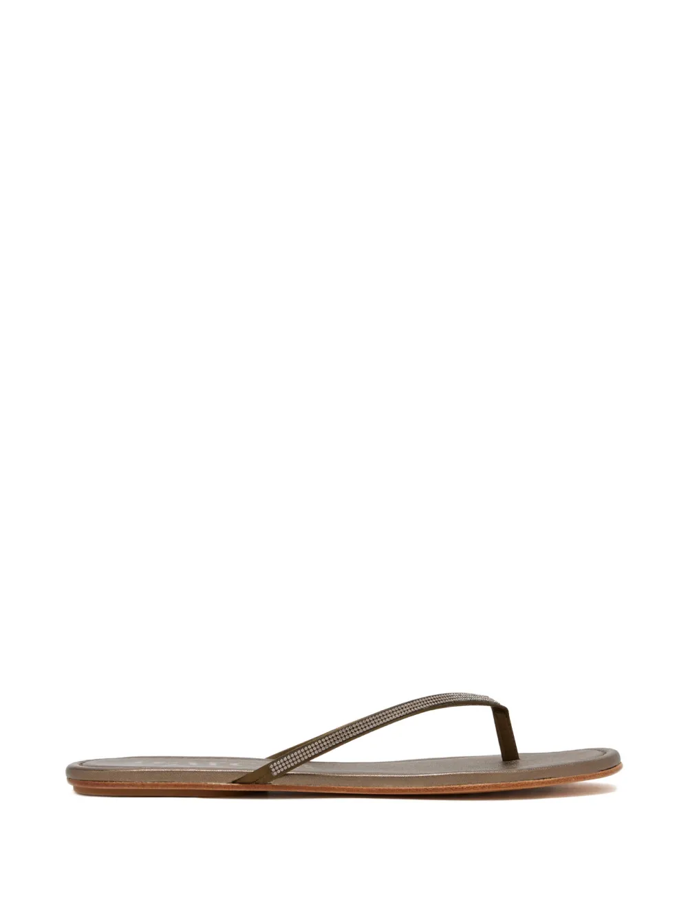 Pedro Garcia Panabel rhinestone flip flop - Marrone