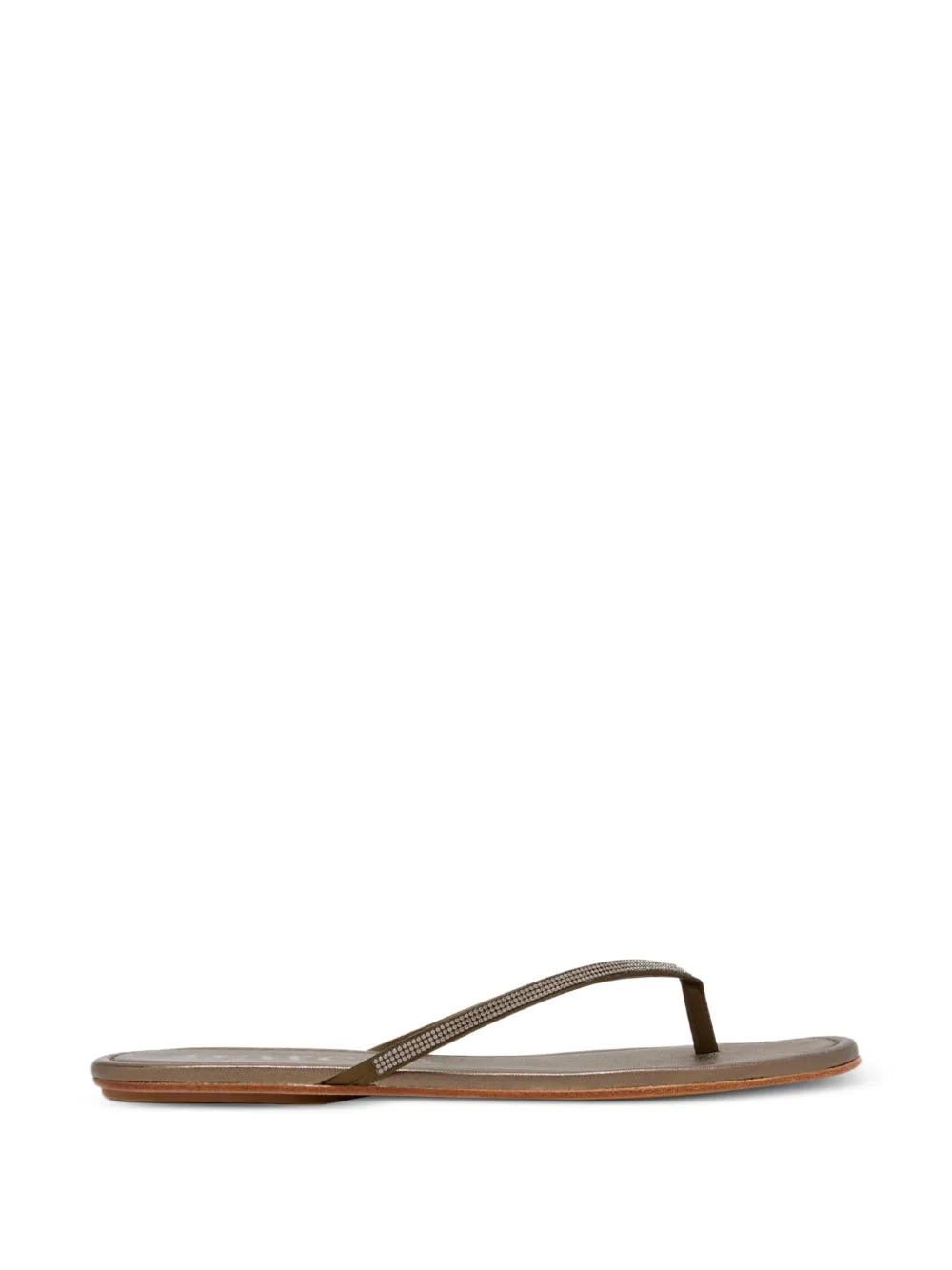 Pedro Garcia Panabel rhinestone flip flop - Marrone