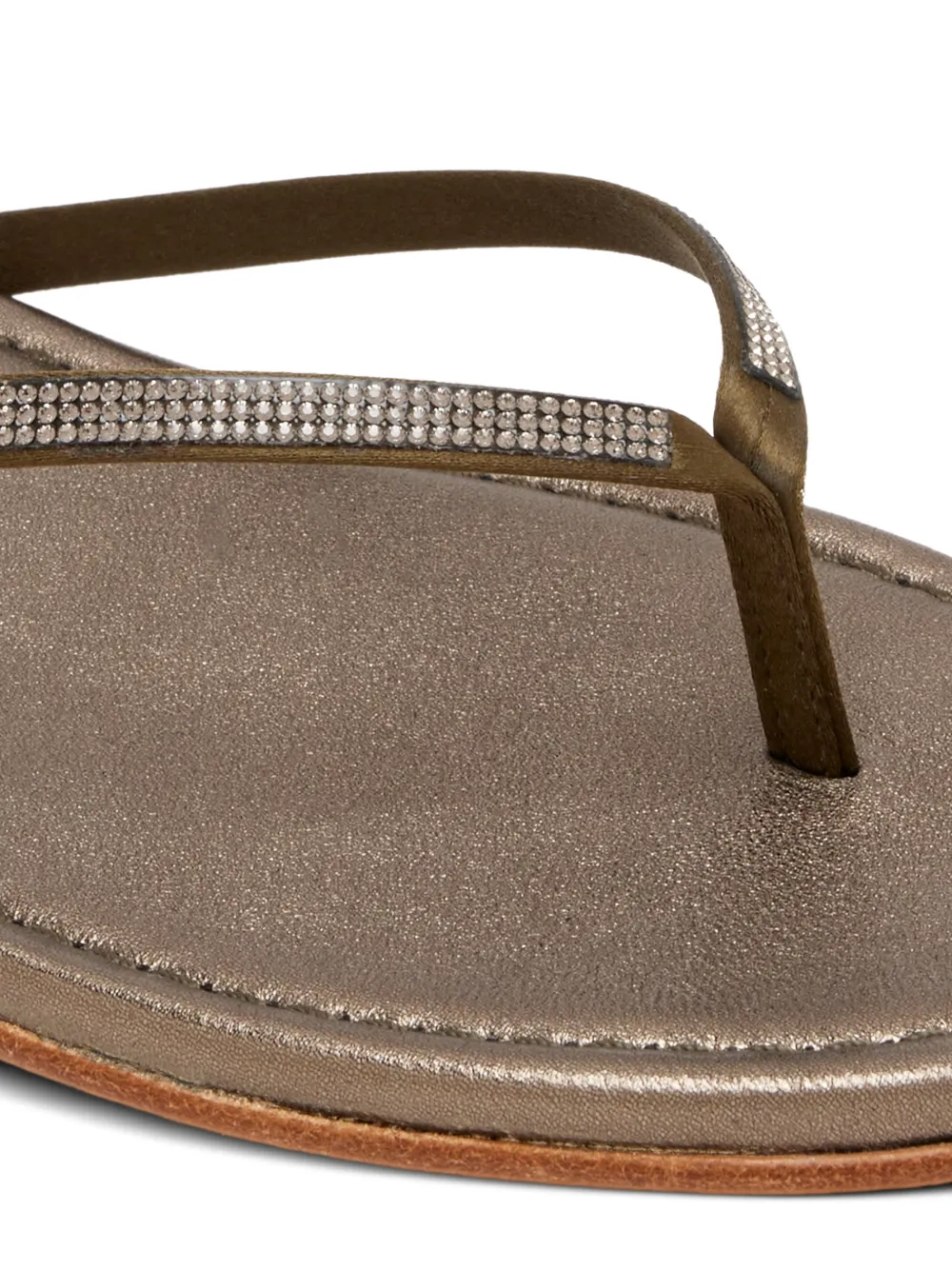 Pedro Garcia Panabel teenslippers met stras Bruin