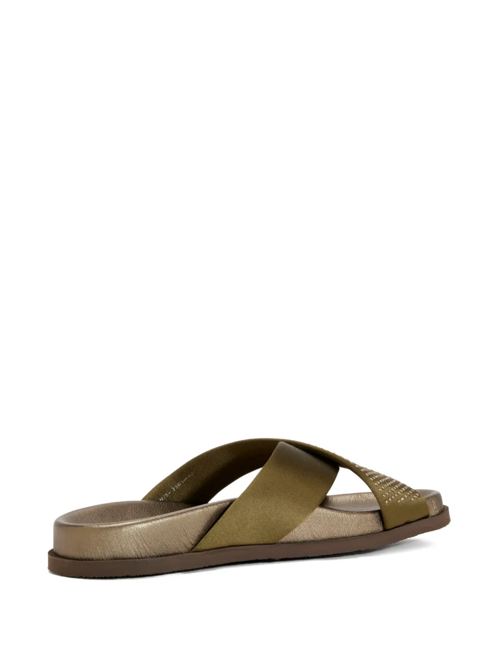 Pedro Garcia Daliana criss-cross embellished sandals Groen