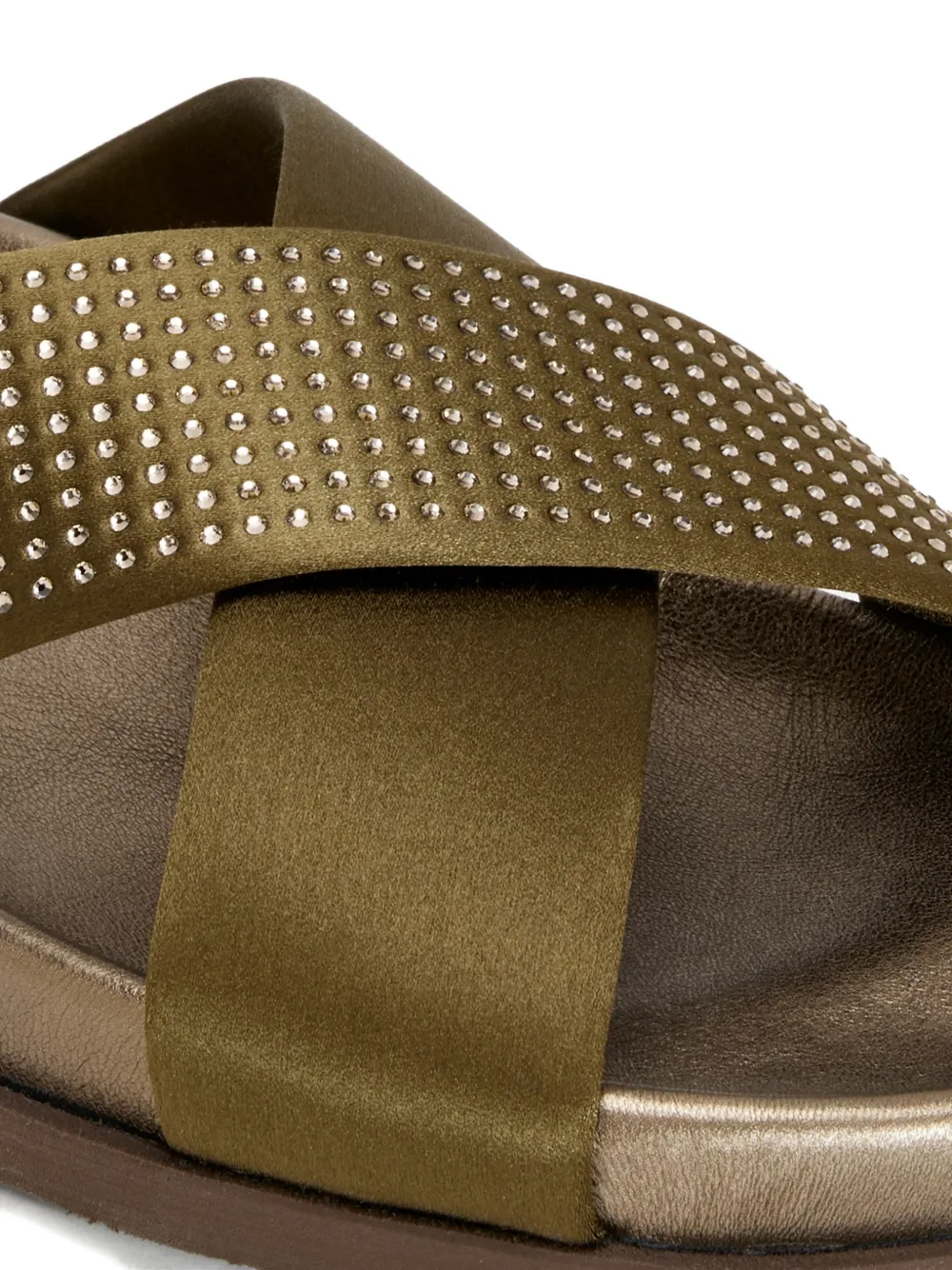 Pedro Garcia Daliana criss-cross embellished sandals Groen