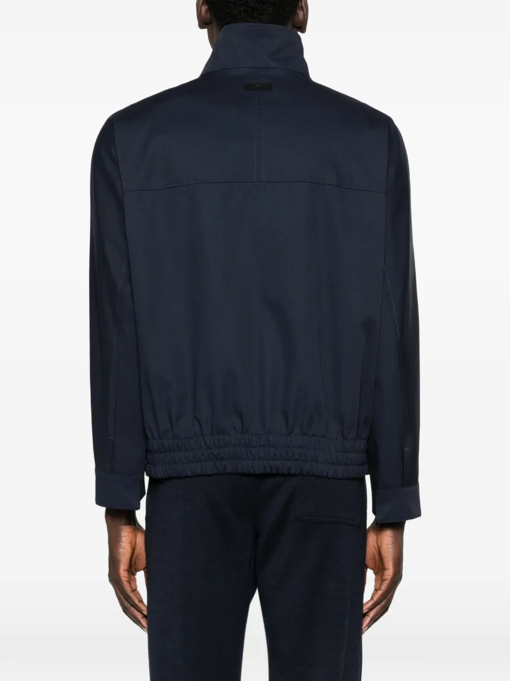 Elasticated-Hem Bomber Jacket