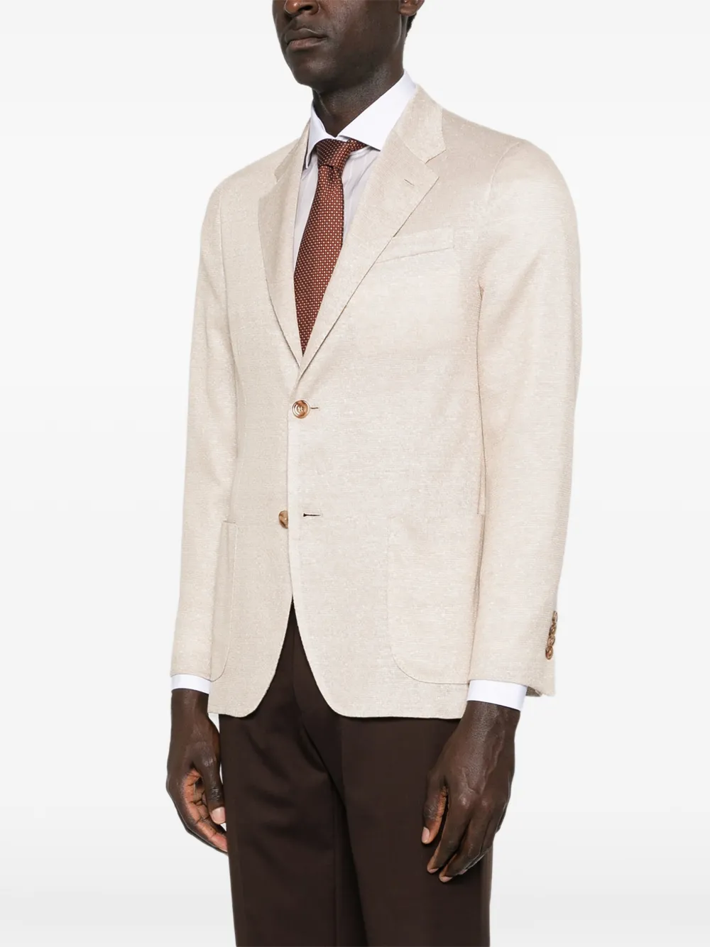 Lardini Blazer met enkele rij knopen Beige