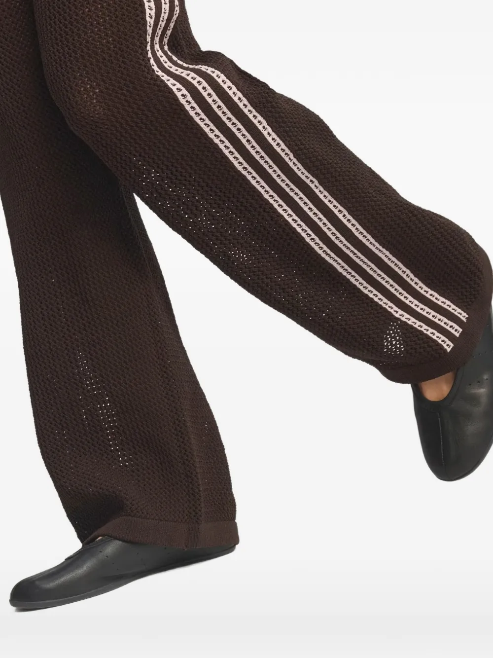 adidas Gehaakte broek met zijstreep Bruin
