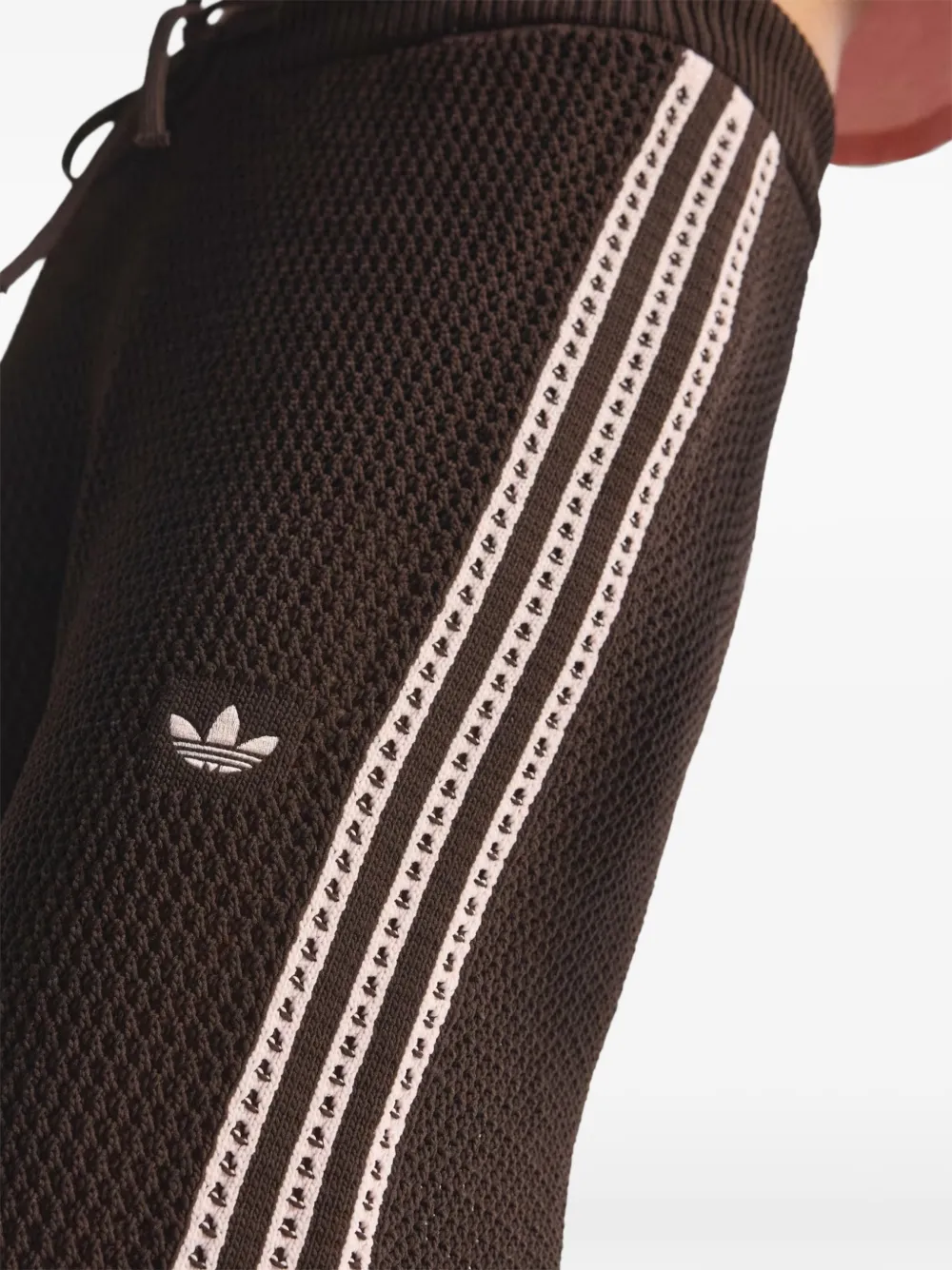 adidas Gehaakte broek met zijstreep Bruin