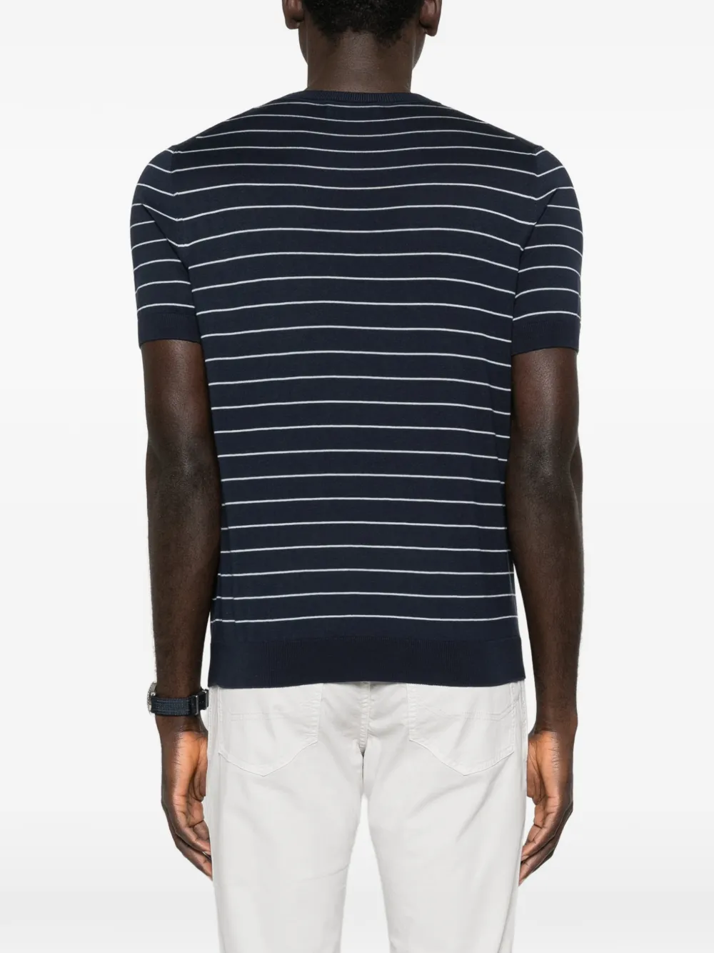 Lardini Gestreept T-shirt Blauw
