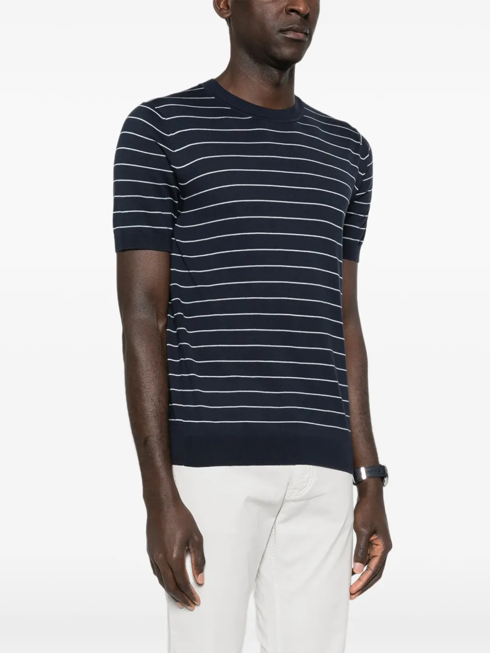 Lardini Gestreept T-shirt Blauw