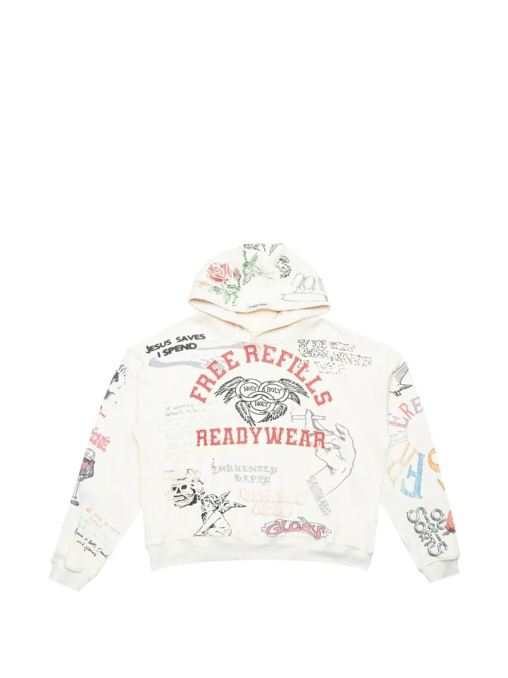 Free Refills Graffiti hoodie - Toni neutri