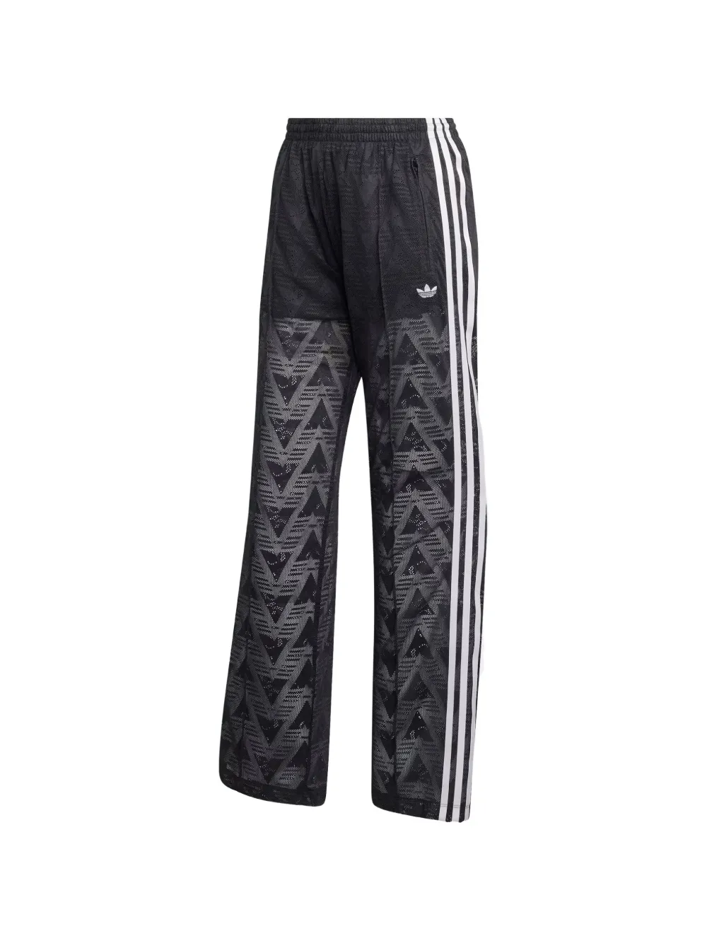 adidas stripe patterned track pants - Nero